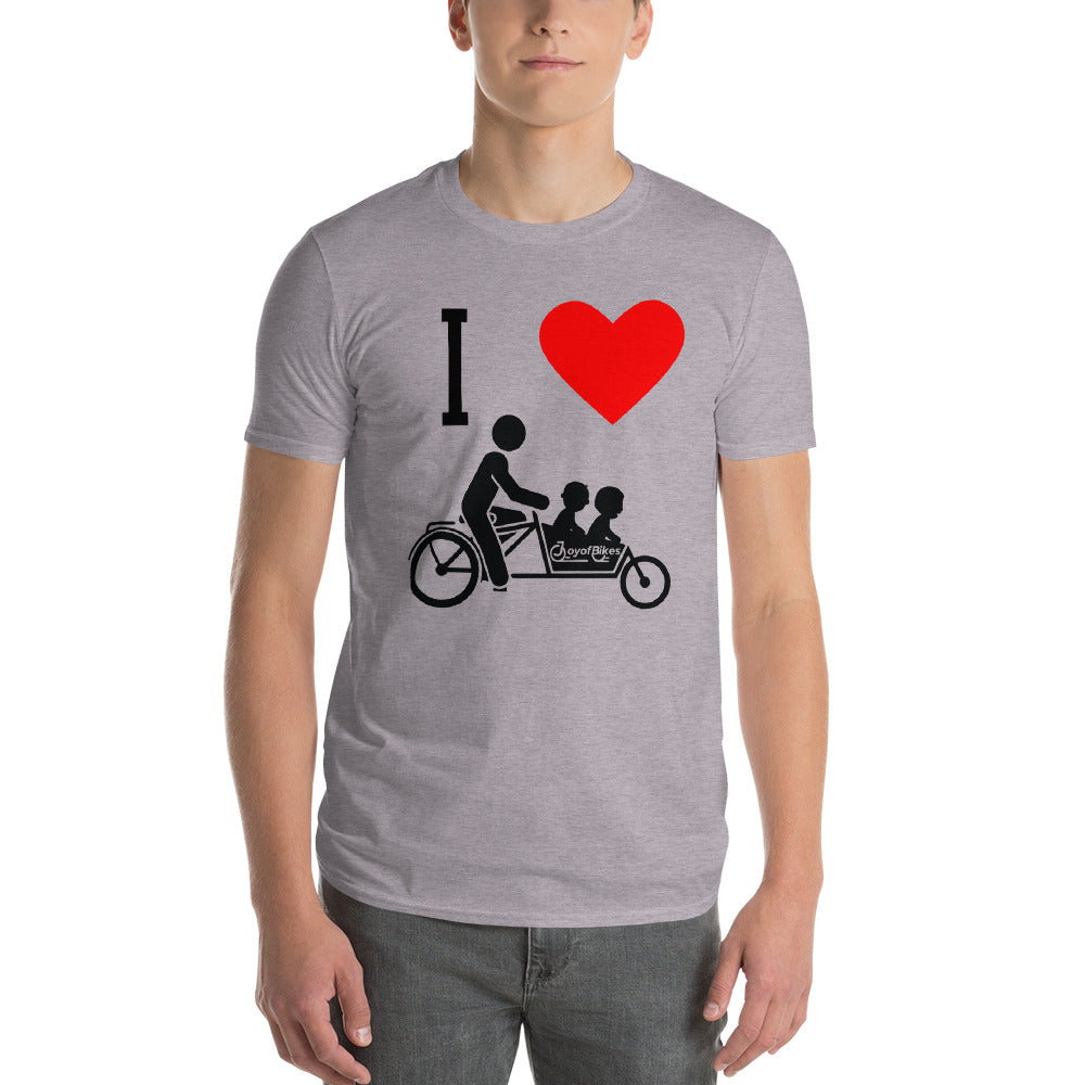 I Heart Box Bike T-shirt (Front Only) Unisex Short-Sleeve T-Shirt