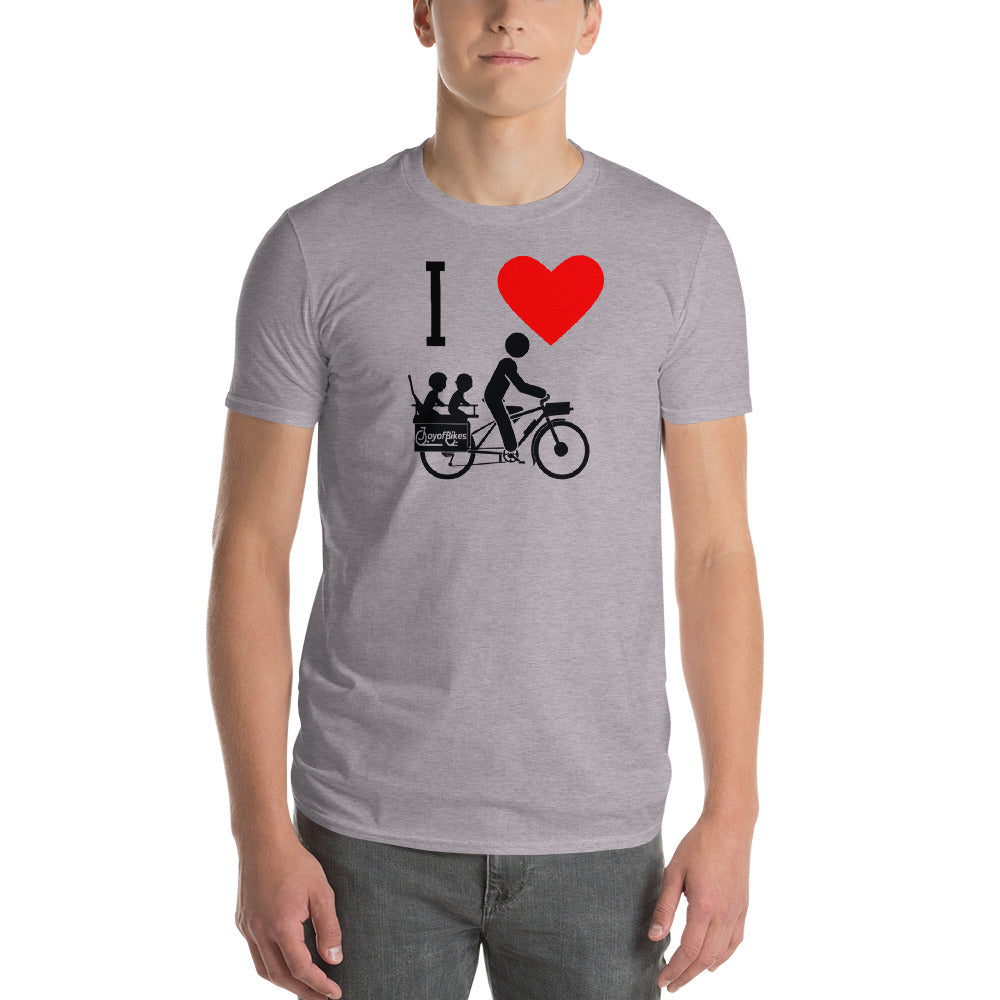 I Heart Cargo Bike SLOW DOWN Unisex Short-Sleeve T-Shirt