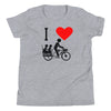 Youth I Heart Cargo Bike (front only) Youth Short Sleeve T-Shirt