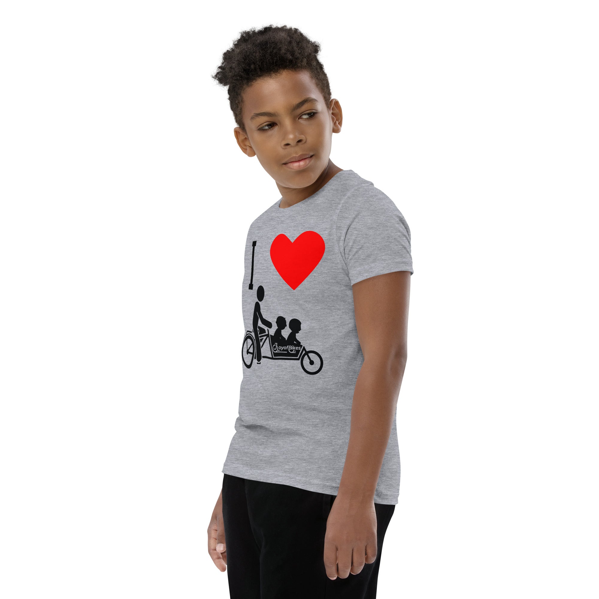 Youth I Heart Box Bike (front only) Youth Short Sleeve T-Shirt