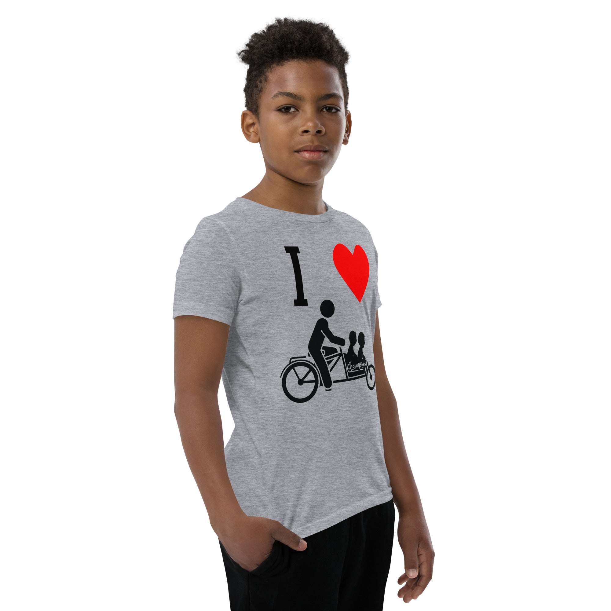 Youth I Heart Box Bike (front only) Youth Short Sleeve T-Shirt
