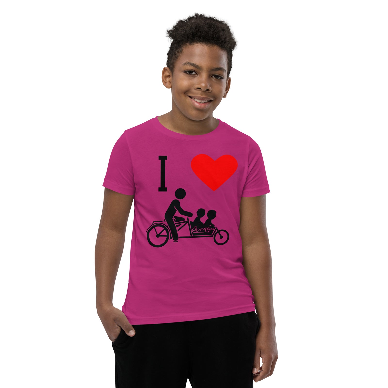 Youth I Heart Box Bike (front only) Youth Short Sleeve T-Shirt