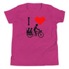 Youth I Heart Cargo Bike (front only) Youth Short Sleeve T-Shirt