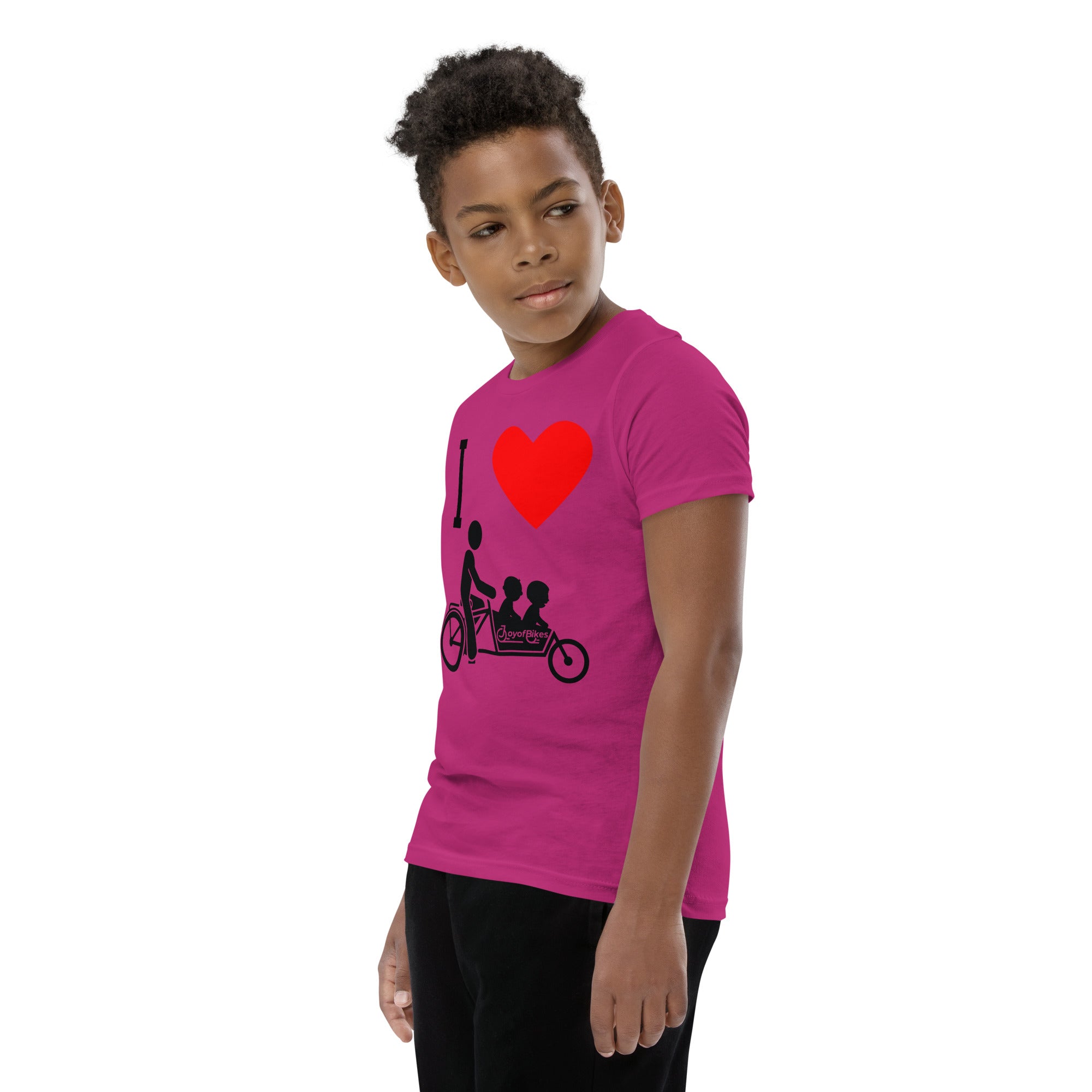 Youth I Heart Box Bike (front only) Youth Short Sleeve T-Shirt