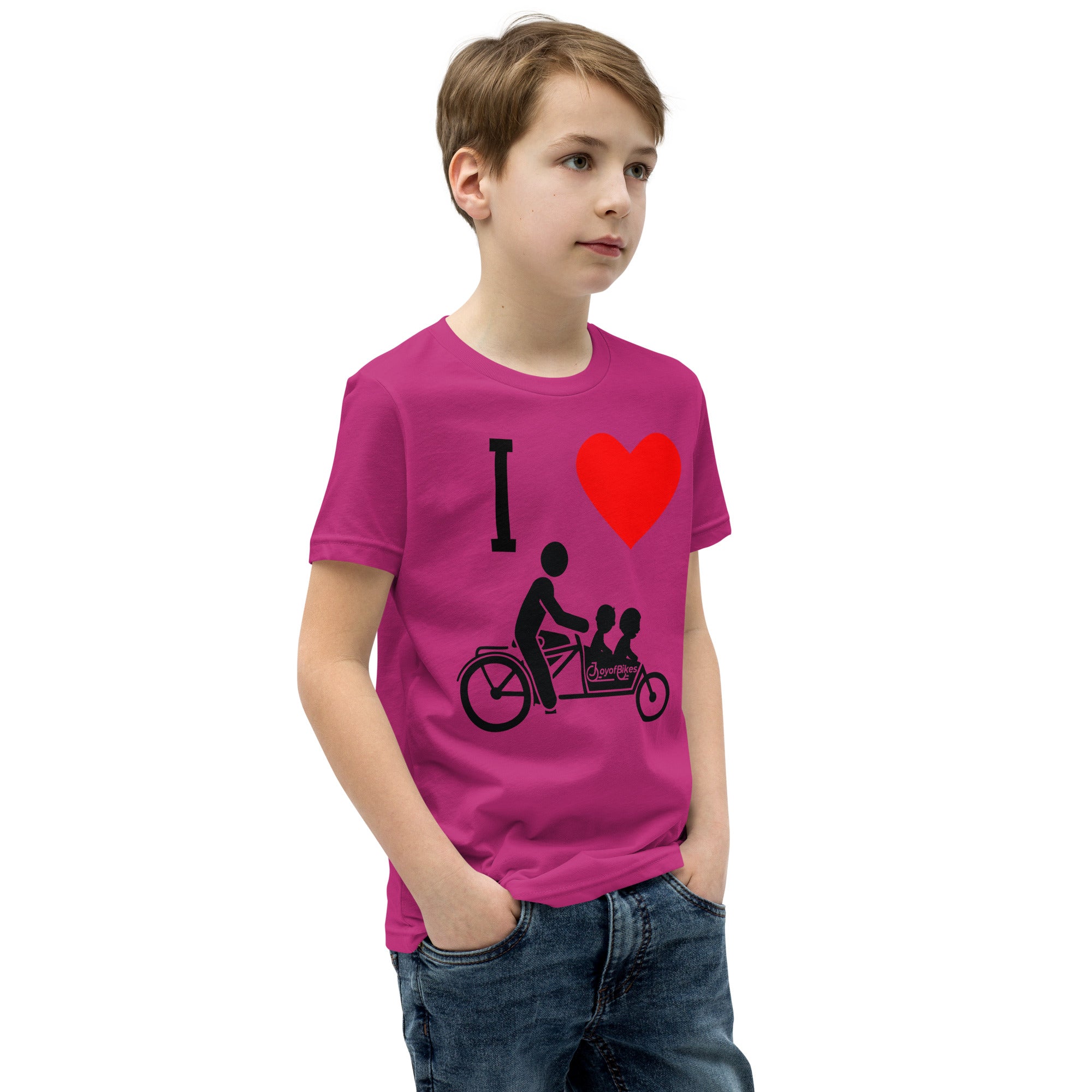 Youth I Heart Box Bike SLOW DOWN Short Sleeve T-Shirt