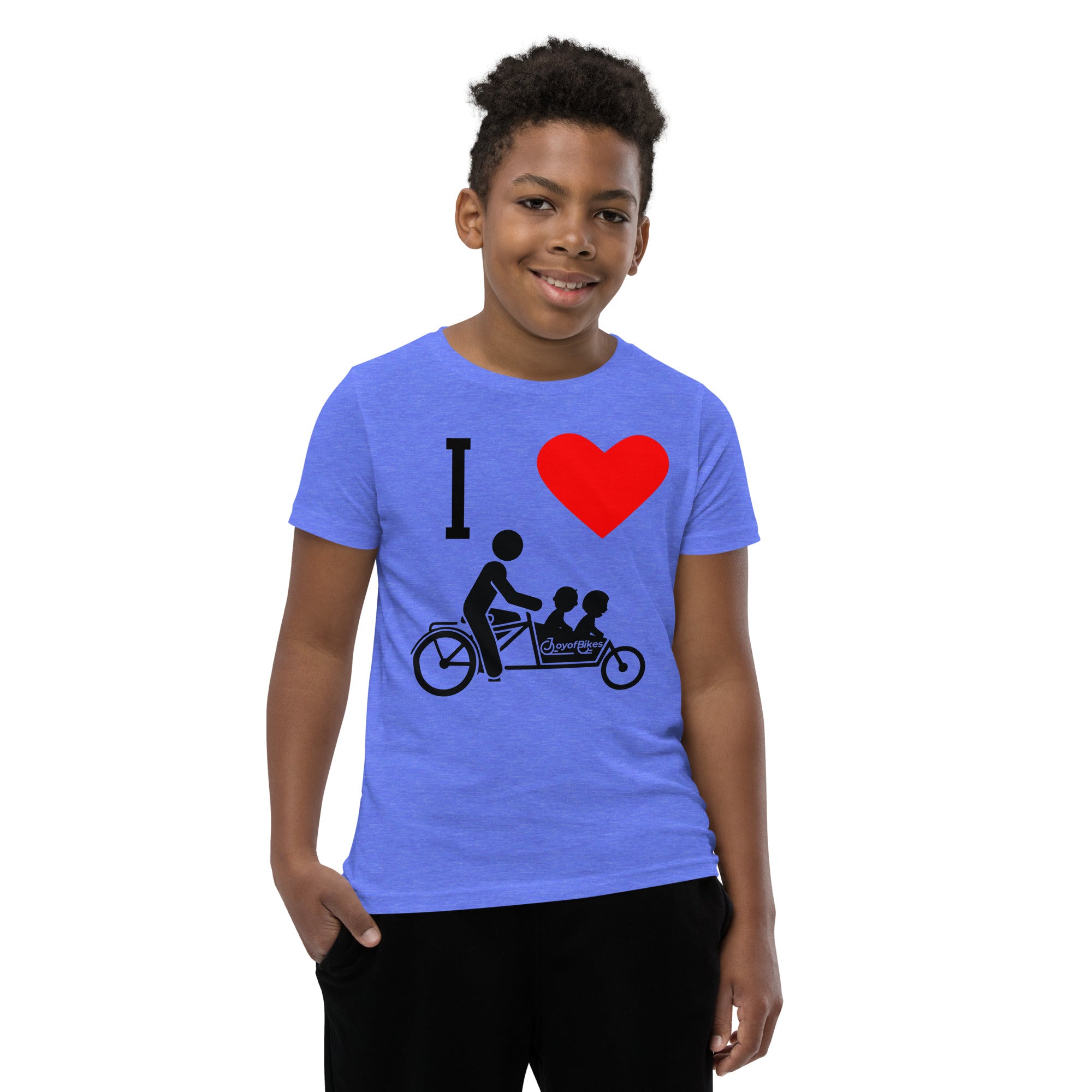 Youth I Heart Box Bike (front only) Youth Short Sleeve T-Shirt