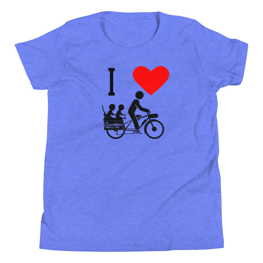 Youth I Heart Cargo Bike SLOW DOWN Short Sleeve T-Shirt