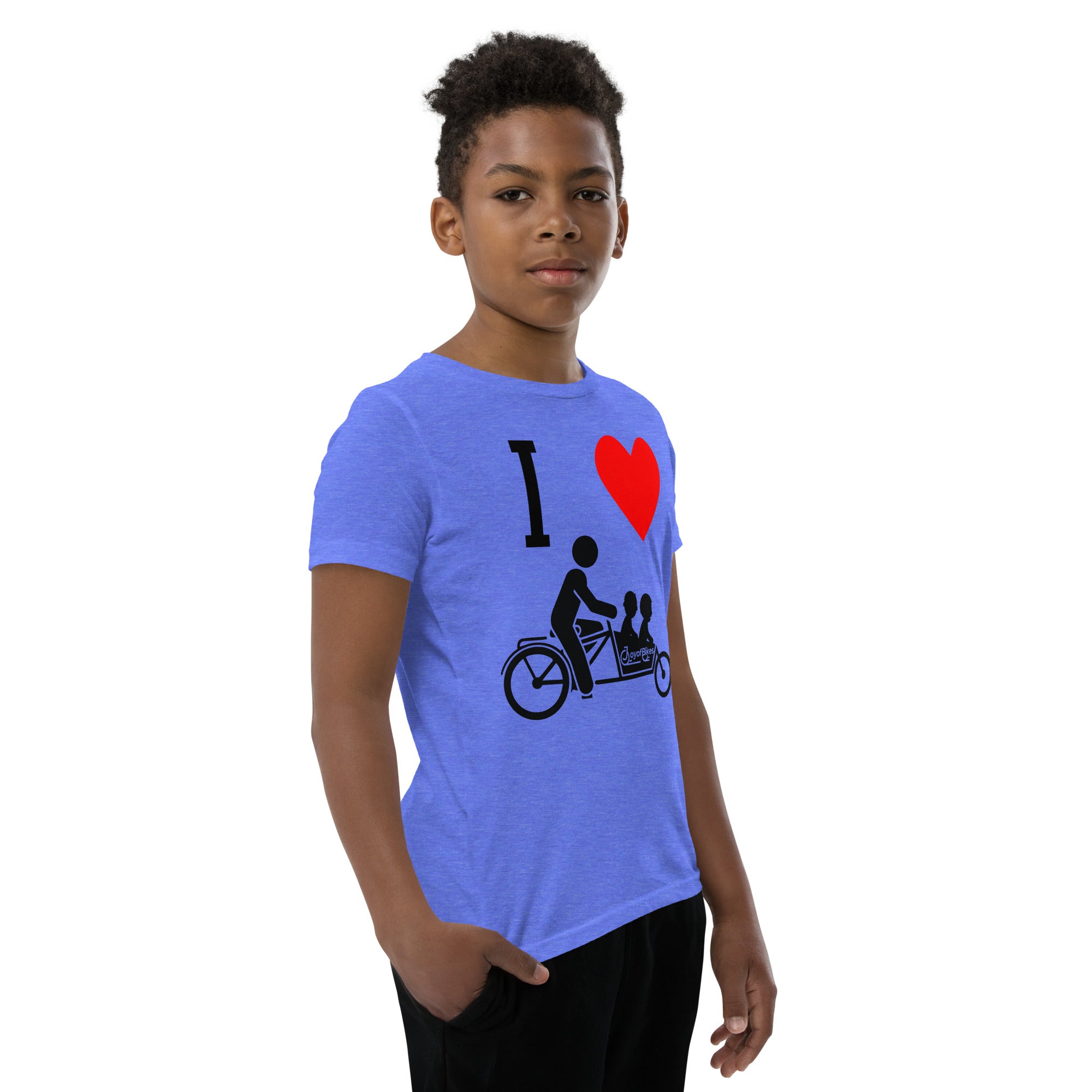Youth I Heart Box Bike (front only) Youth Short Sleeve T-Shirt