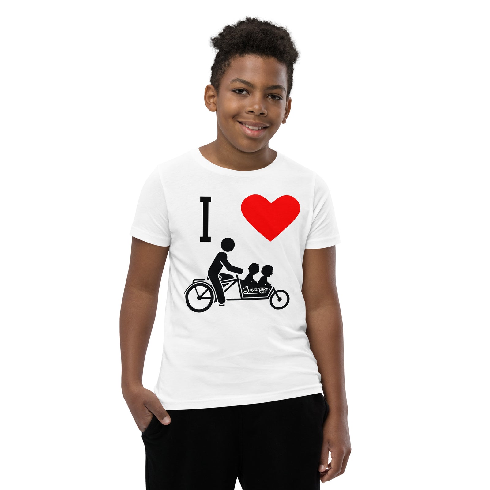 Youth I Heart Box Bike (front only) Youth Short Sleeve T-Shirt