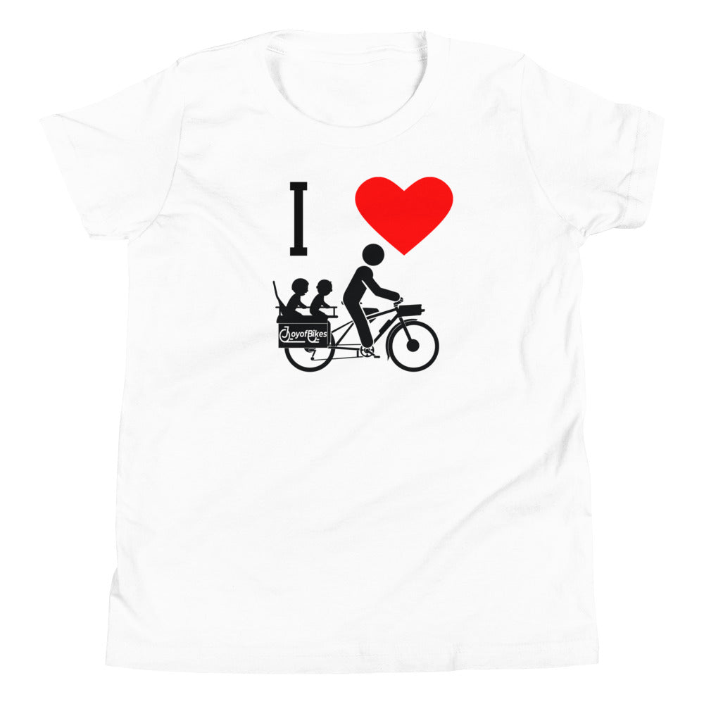 Youth I Heart Cargo Bike SLOW DOWN Short Sleeve T-Shirt