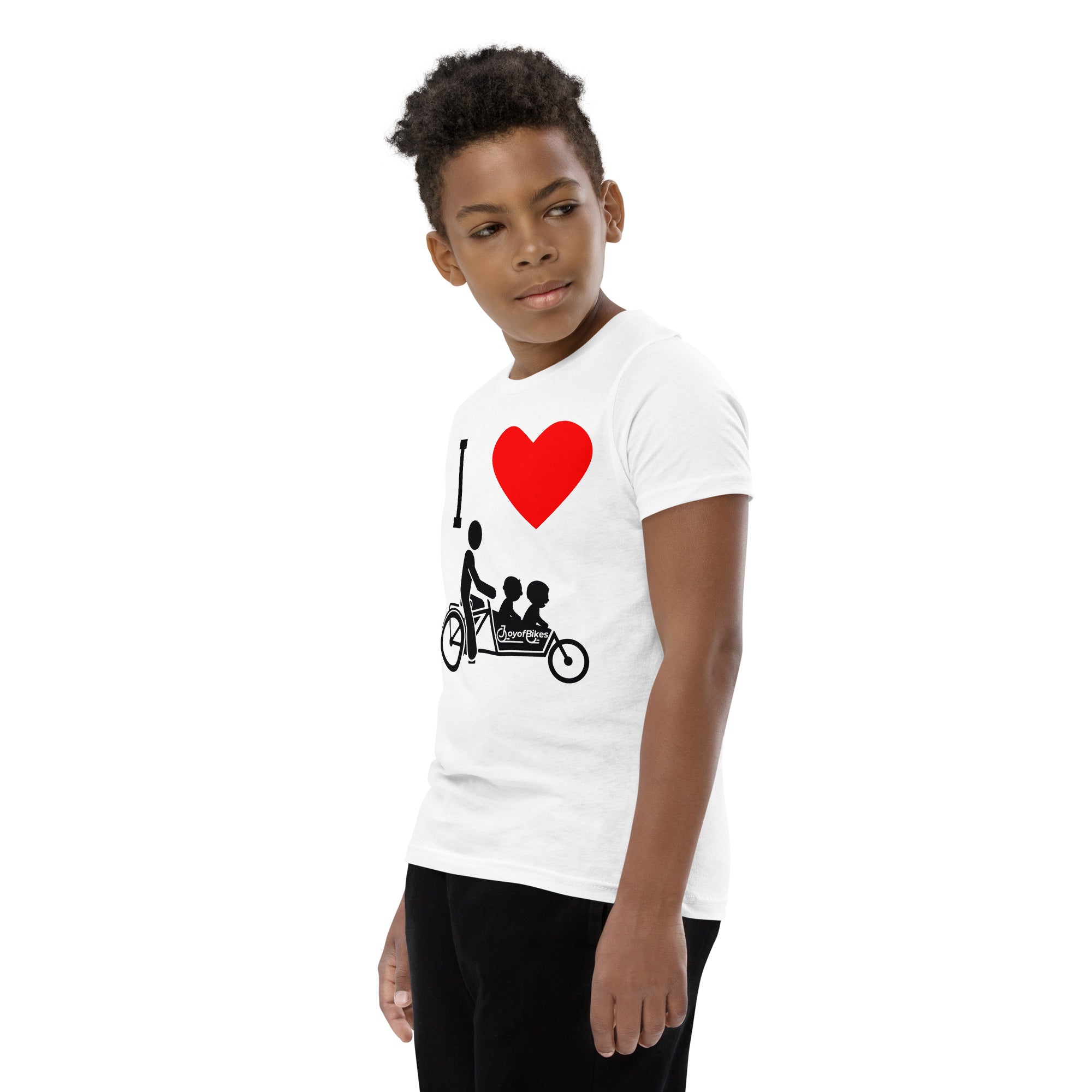 Youth I Heart Box Bike (front only) Youth Short Sleeve T-Shirt