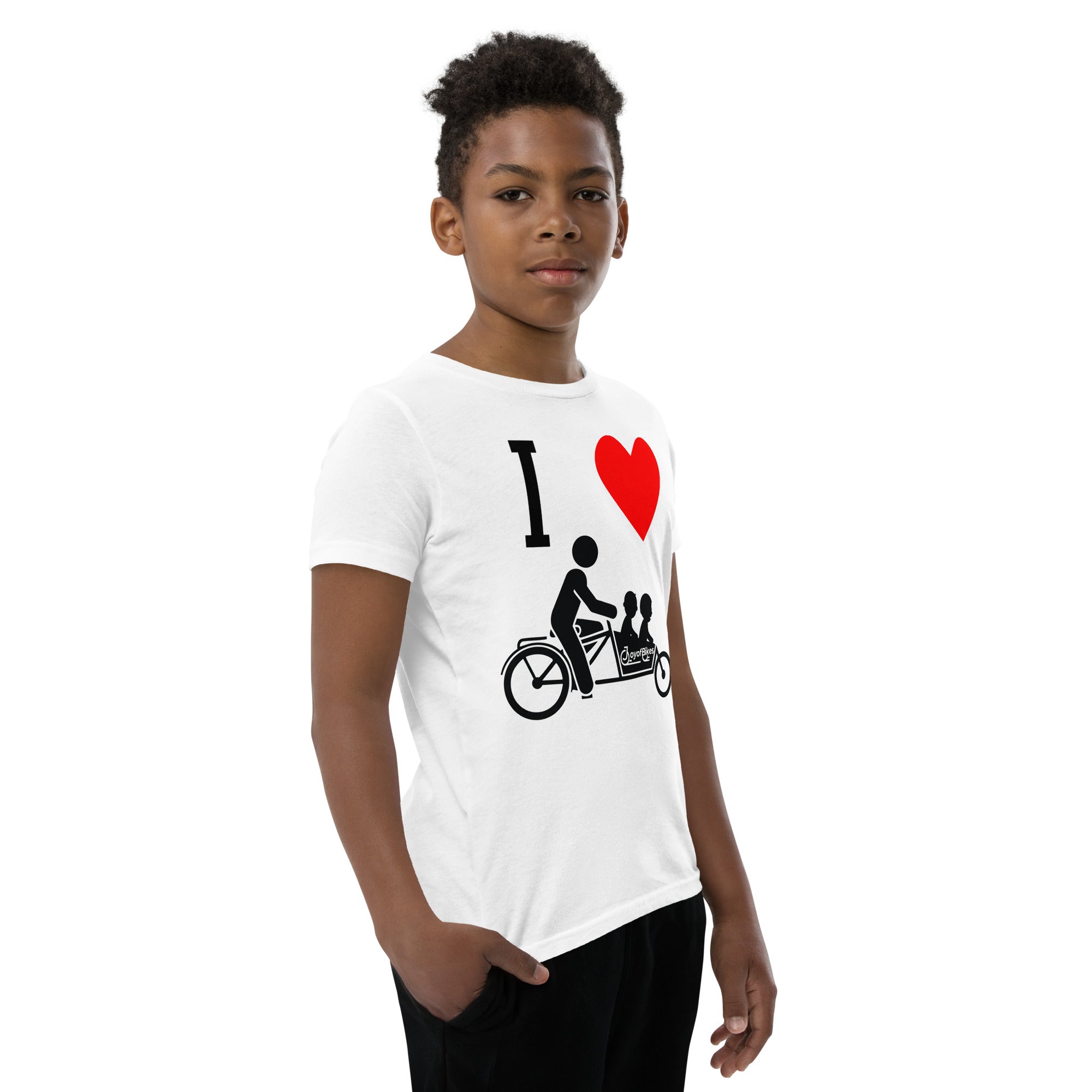 Youth I Heart Box Bike (front only) Youth Short Sleeve T-Shirt